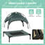 Lit de surélevé portatif 48 "x 36" pour chien avec abri de protection UV, café-1848045938-1848045942