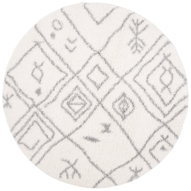 Keon Shag Performance Southwestern Rug, Round 6'7"