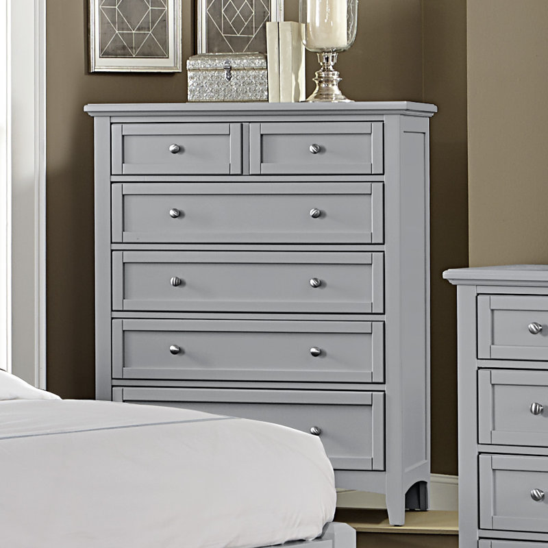 Yaovi 40'' W 6 - Drawer Dresser, Urban Gray