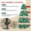  Arbre de Noël non éclairé en épinette bleue PE / PVC, branches à ouverture automatique et support en métal-1740196906