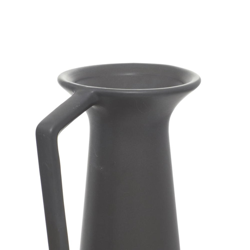 Cosmoliving By Cosmopolitan Ceramic Modern Vase, Dark Gray, 17" H x 18" W x 6"D