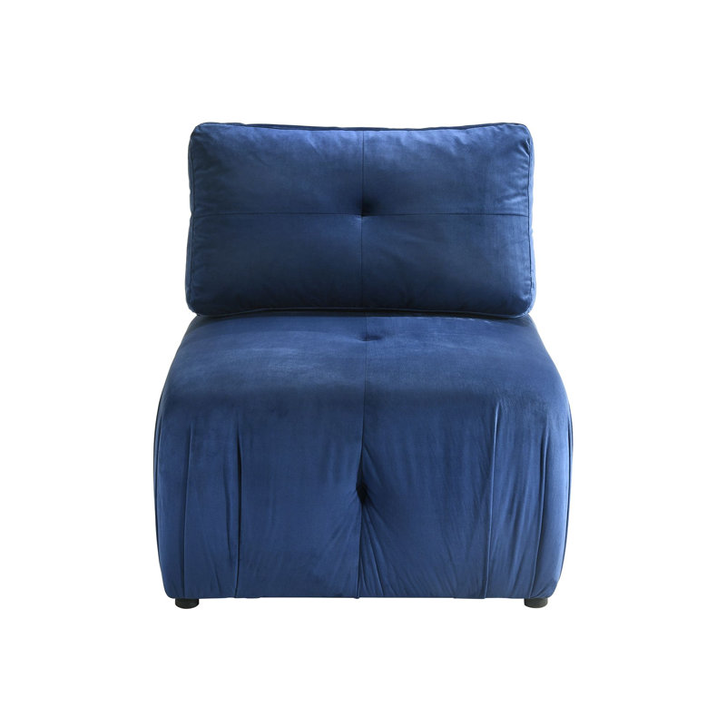  Chaise modulaire en gris marine clair, Bleu très foncé
