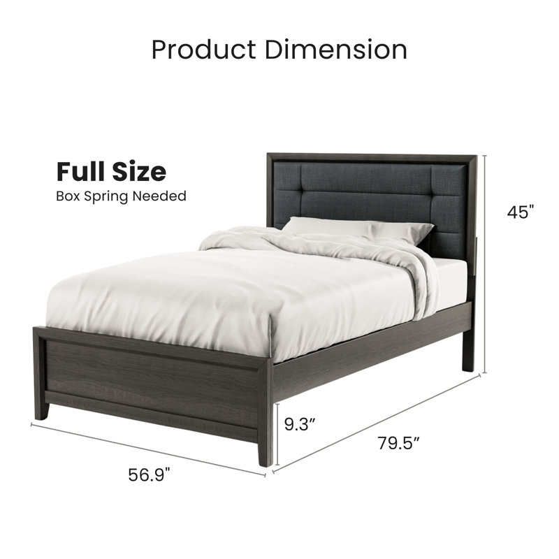Upholstered Standard Bed, Full