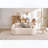Boneless Curved Loveseat with 3 Pillows-324150824