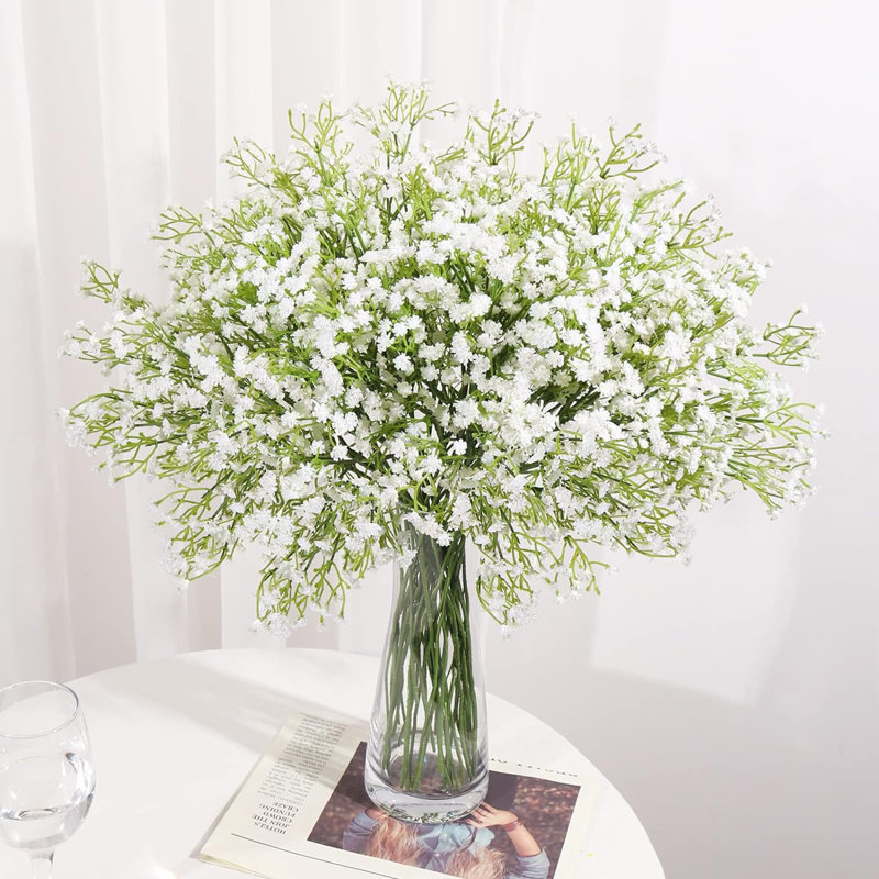 15 fleurs artificielles Babys Breath, Blanc