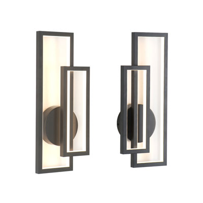 Ensemble de 2 appliques murales modernes Modern White