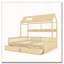 Lit plateforme simple double avec tablettes de rangement et tiroirs-974393256