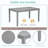 Wooden Dining Rectangular Table Set For 4,Kitchen Dining Table For Small Space-1455830802