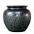 Handmade Ceramic Table Vase, Ceramic Wide-Mouth Textured Decorative Vase with Green Hammered Finish, for Home/Office/Bedroom/Living Room Decor-1197909770