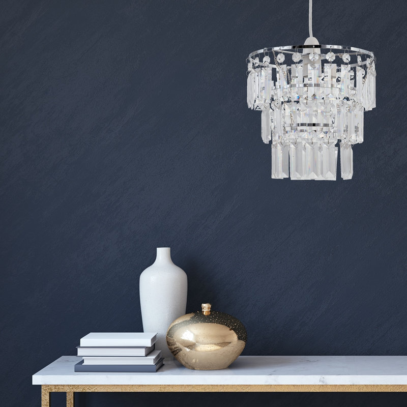 23cm H Plastic Novelty Pendant Shade ( Uno ) in Clear