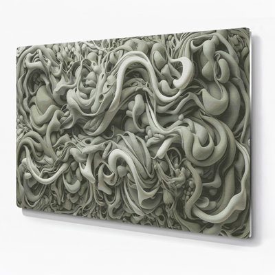 Art mural Biomorphic Abstraction 9 en métal brun