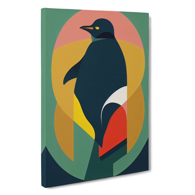 Modern Abstract Penguin No.3 - Wrapped Canvas, 50cm H x 35cm W x 3cm D