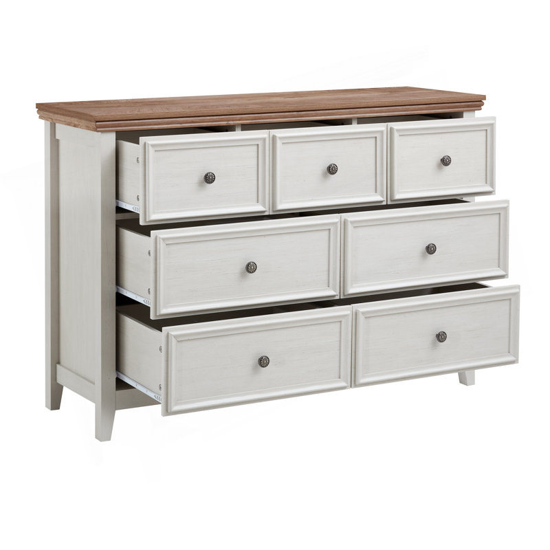 Commode moderne à 7 tiroirs, commode à tiroirs et rangement pour vêtements, armoire de rangement pour le salon, rangement pour commode de ferme BEIGE