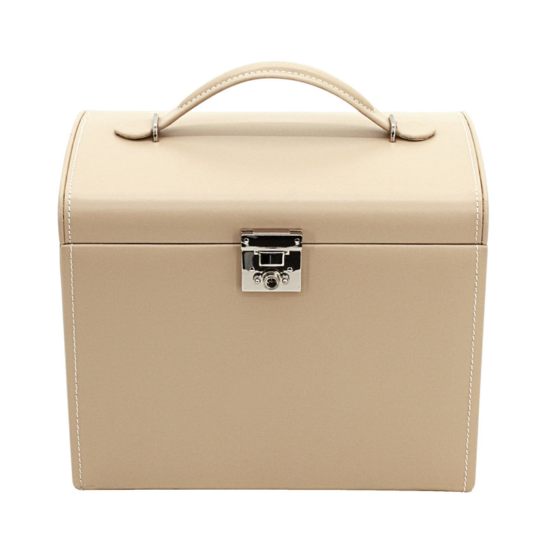 Cordoba Leather Jewellery Box +, Beige