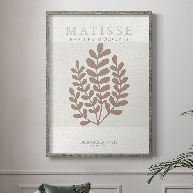 Matisse CD XXXIV, reproduction d'art encadrée - bois massif, H 21 po x l 17 po