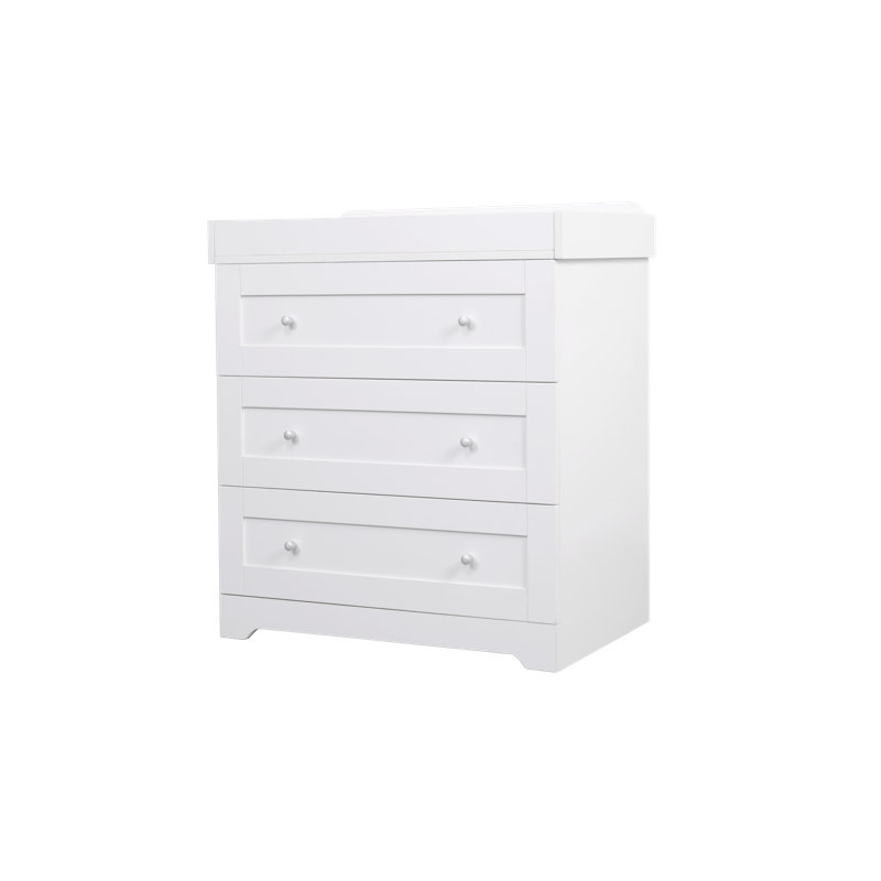 Rio 3 Drawer Chest, White