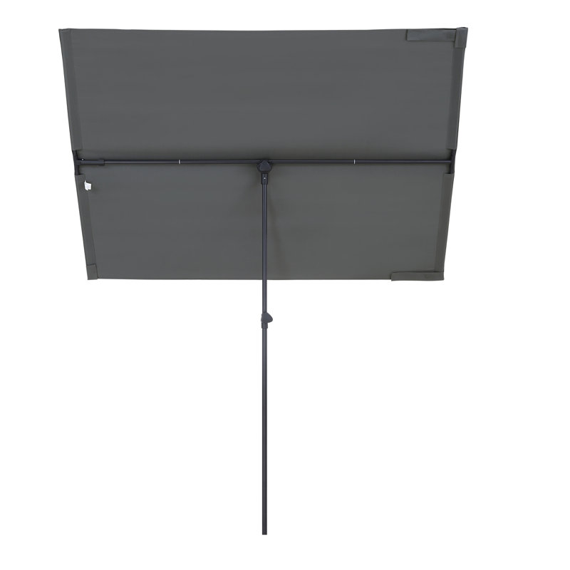 Brieona 180cm Tilt Market Parasol, Grey/Brown/Blue