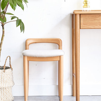 Banc de tabouret de maquillage en chêne Natural