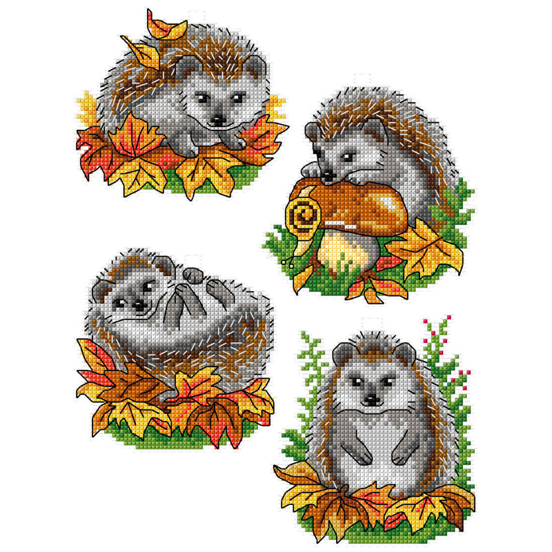 Ensemble de point de croix compté Hedgehogs