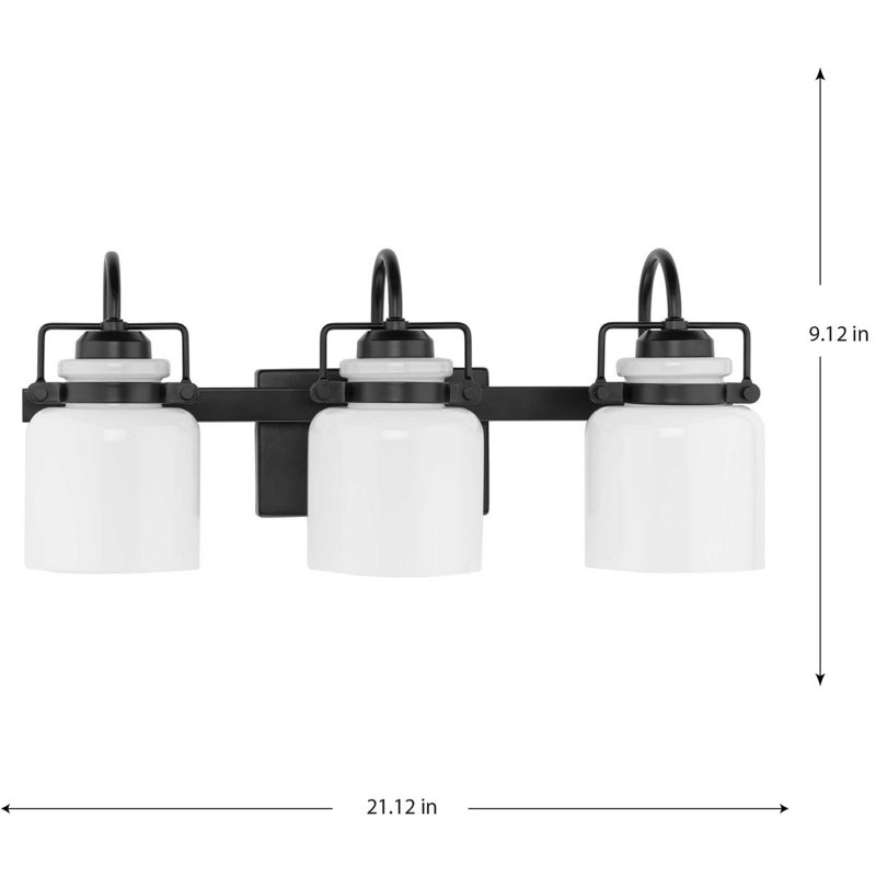 Azyria 3 - Light Dimmable Vanity Light, Matte Black
