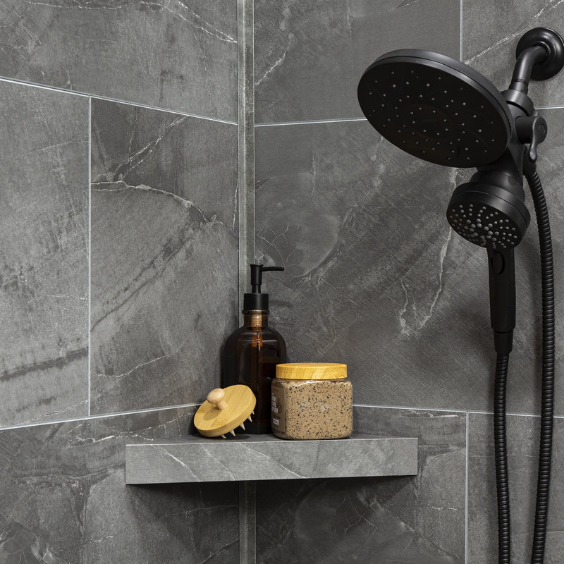 Tablette de douche en vinyle Palisade, Ardoise craquelée / carrière urbaine