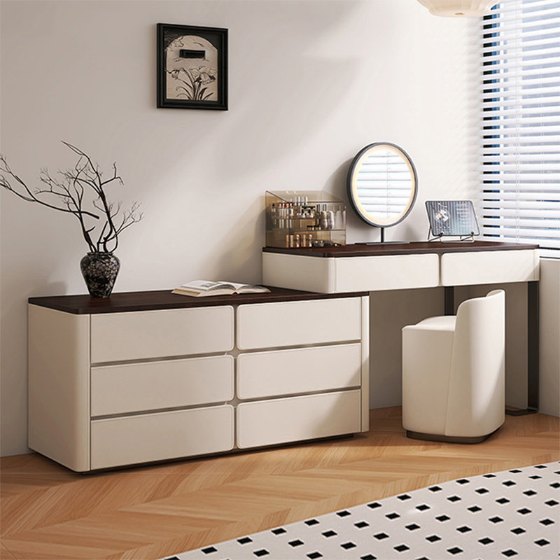 Makeup Vanity with Light mirror,8 drawers,1 chair
