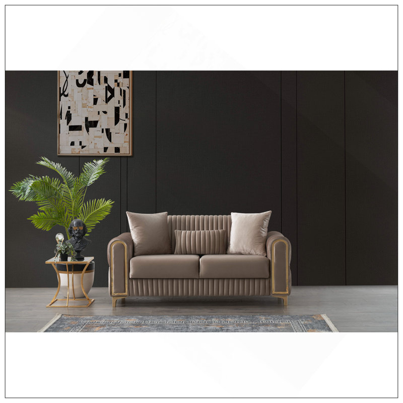 Causeuse-lit en velours Melody