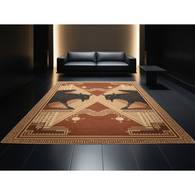 Tapis oriental doux et moelleux de style oriental Macalester