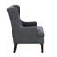 Fauteuil d'appoint à coussin de mousse avec dossier capitonné gris anthracite rembourré et pieds-392100305