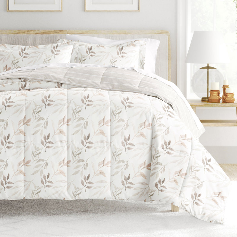 Ivory Full Down Alternative Reversible Comforter Set
