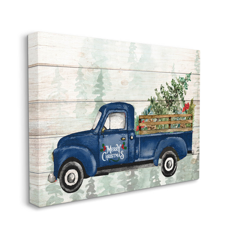 Art mural sur toile «Merry Christmas» par Kim Allen, H 30 po x l 40 po x P 1,5 po