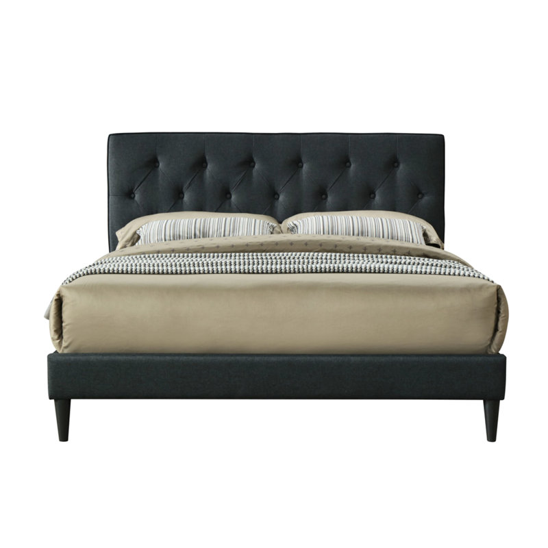 Lit dans une boîte avec tête de lit noire Profondeur, hauteur 52,5 po, taille simple, largeur 43 po, profondeur