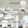 Kemp 52" 3 - Blade LED Modern Classic Ceiling Fan with Remote Control and Light Kit Included