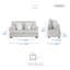 Seavey Modern & Contemporary Textured Microfiber and Corduroy 2-Piece Living Room Set with Reversible Cushions, Track Arms & 9 Included Decor Pillows