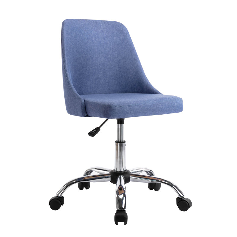 Viggo Fabric Office Chair with Chrome Base, Blue