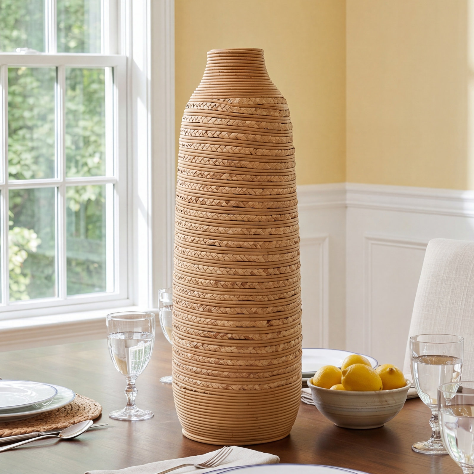 Wynda Handmade Seagrass Table Vase, Medium