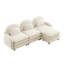 Canapé modulaire courbé 3 places avec repose-pieds et coussins double couche-132903527-132903528