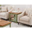 Table d'appoint 24 pouces, sauge et bois fruitier, sans assemblage, table de peuplier avec tablette, assemblage