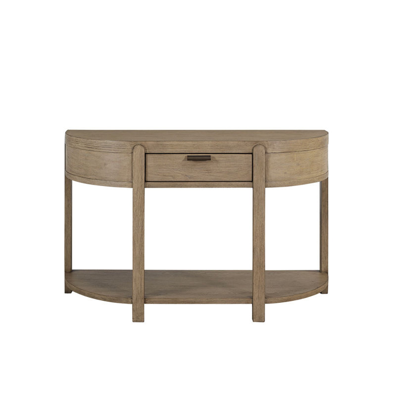 Console incurvée à 1 tiroir - Caramel