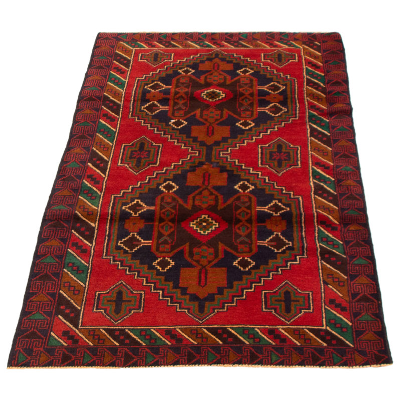 Tapis rouge foncé Lynnisha 3 pi 6 po x 6 pi 7 po