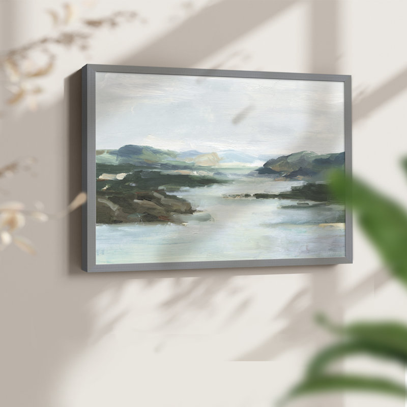 «Misty Cove I», reproduction encadrée, Gris, H 22 po x l 28 po