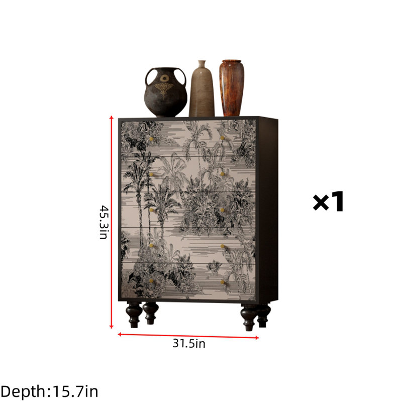 Commode d'appoint en bois massif italien