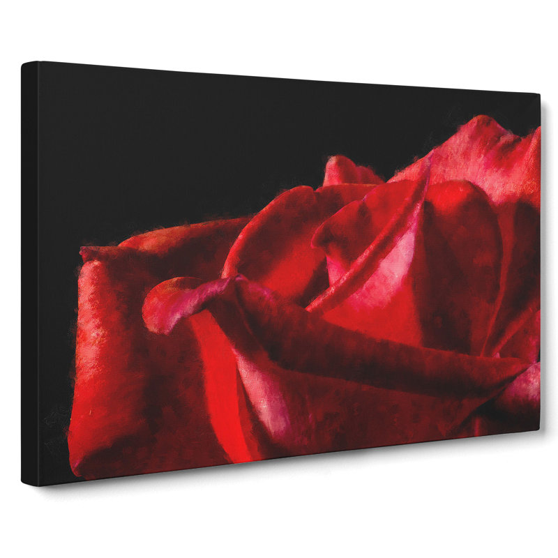 Red Rose Flower Vol.1 - Wrapped Canvas, 40cm H x 60cm W x 3cm D