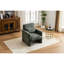 Fauteuil individuel orange et moderne, tissu respirant, construction facile à monter pour les petits espaces. Revêtement en tissu bouclé contemporain, siège en mousse moelleuse, contours carrés, idéal pour la lecture au salon.