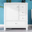 Meuble-lavabo 30 po avec lavabo en céramique, ensemble de meuble-lavabo simple autoportant, une porte avec tablette et trois tiroirs-1727500914