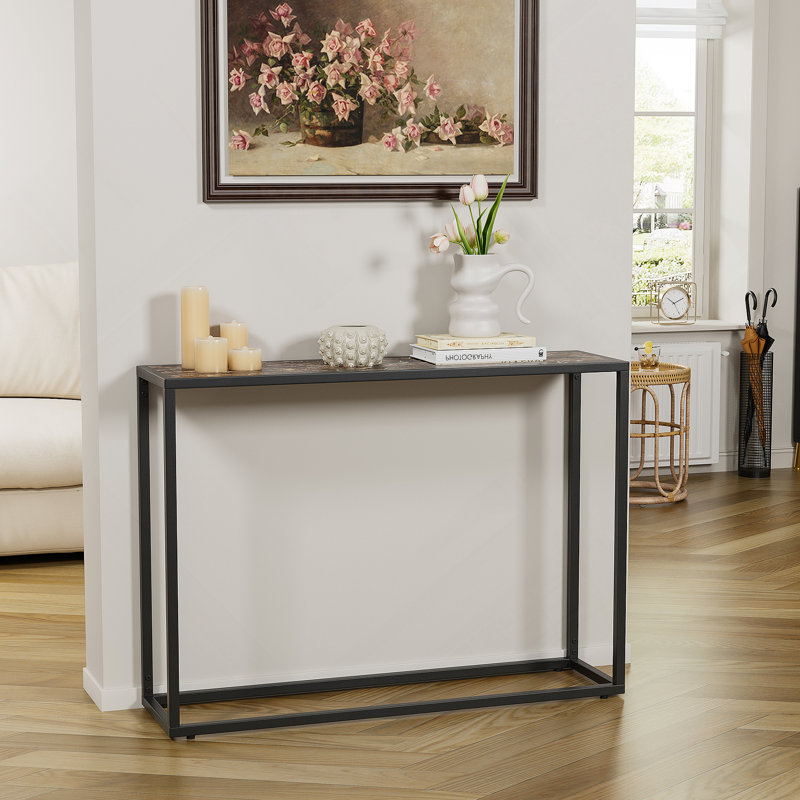 Console polyvalente pour l'entrée, le couloir et le salon, avec habillage haut de gamme et design industriel