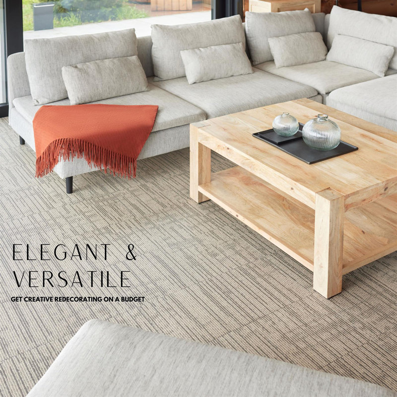Upham Self-Adhesive Carpet Style Peel and Stick 50 Pack (4.65 sqm)30.5 x 30.5cm PVC and Vinyl Tile, Beige