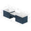 Ensemble de meuble-lavabo mural flottant double 84 po avec comptoir Carrara Disar-125817585
