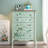 Retro Elegant Hand-Painted Solid Wood Accent Chest