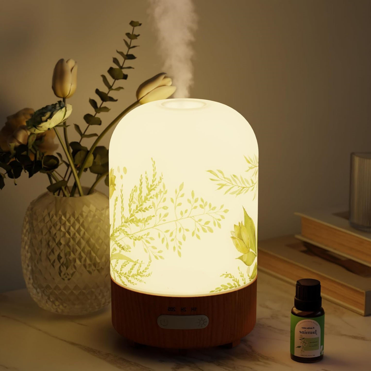 OLHIVA Aromatherapy Essential Oil Diffuser with Frankincense Oils, 6 in ...